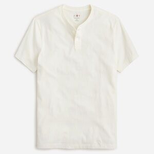 J. Crew Men Short-sleeve sueded cotton henley Shirt Size Large